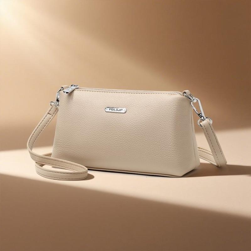 Simple Women's Messenger Bag, Casual Crossbody Bag, Fashionable Shoulder Bag, Soft PU Leather Handbag, Suitable for Daily Use and Shopping