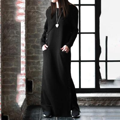 Enganliegendes Kleid für Herbst und Winter, neues Slim Fit-Kleid mit Hüftbetonung für Damen