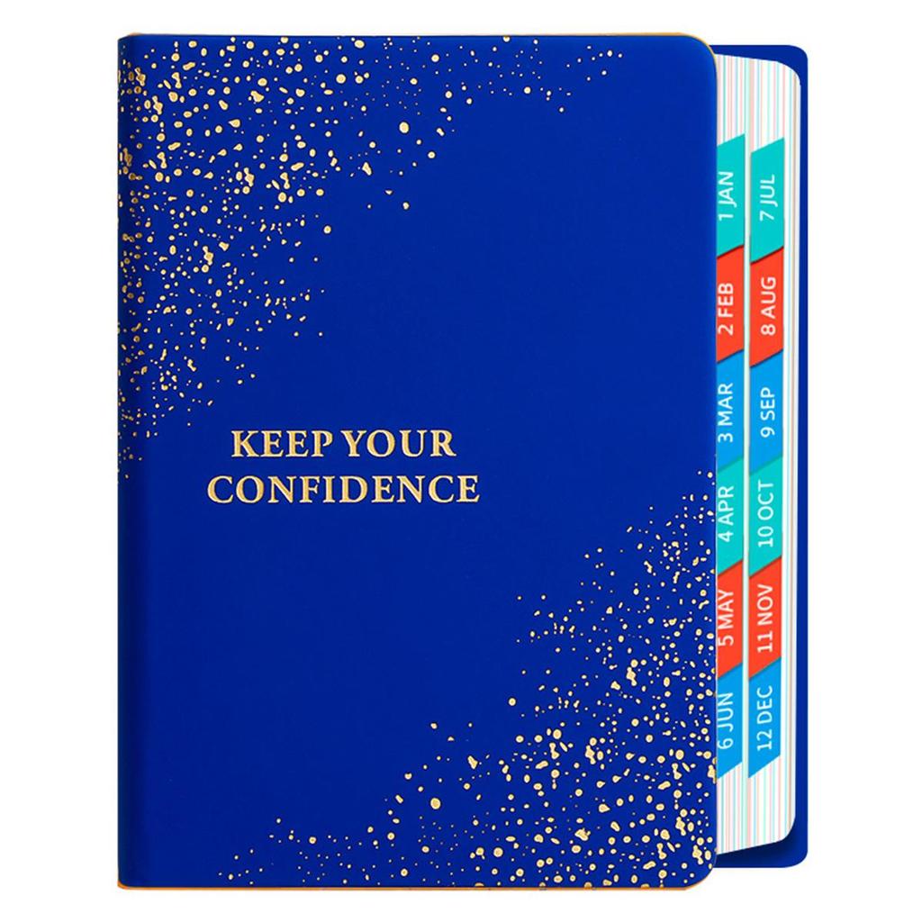 English inner pages, A5 leather 2025 business schedule, student daily planner, 365-day record book, notepad, memo, 180 sheets, 360 pages