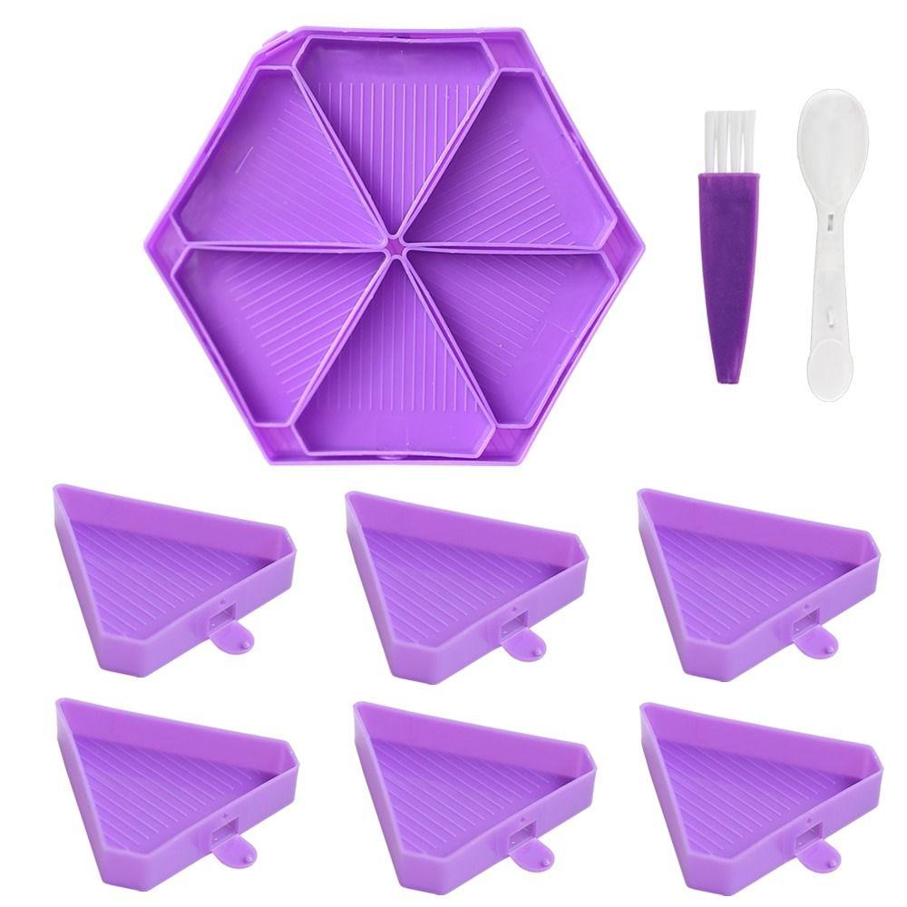 DIY Craft Hexagonal Diamond Painting Tray Drill Storage Container Embroidery Beads Sorting Storage Tray Large Capacity