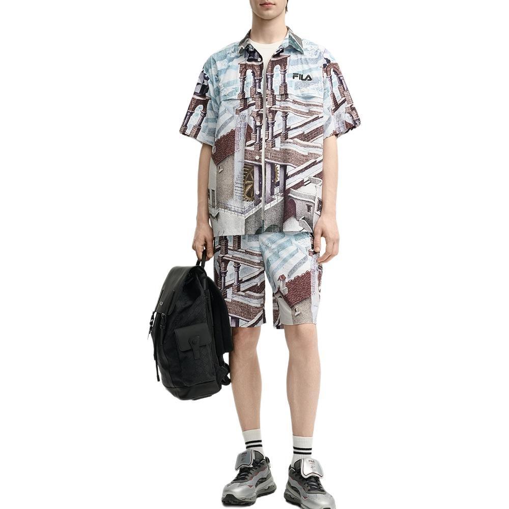 FILA x M.C.ESCHER Shirt Men's All Over Print F11M538403FZA