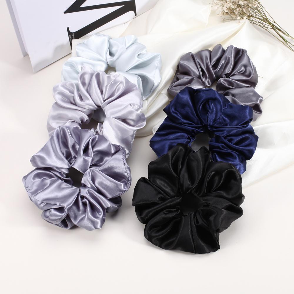 59 Colors XXL Plus Size Hair Ties Oversized Hair Scrunchies Extra Large Malaysia Muslim Hair Tie Chiffon Silk Satin Scrunchy