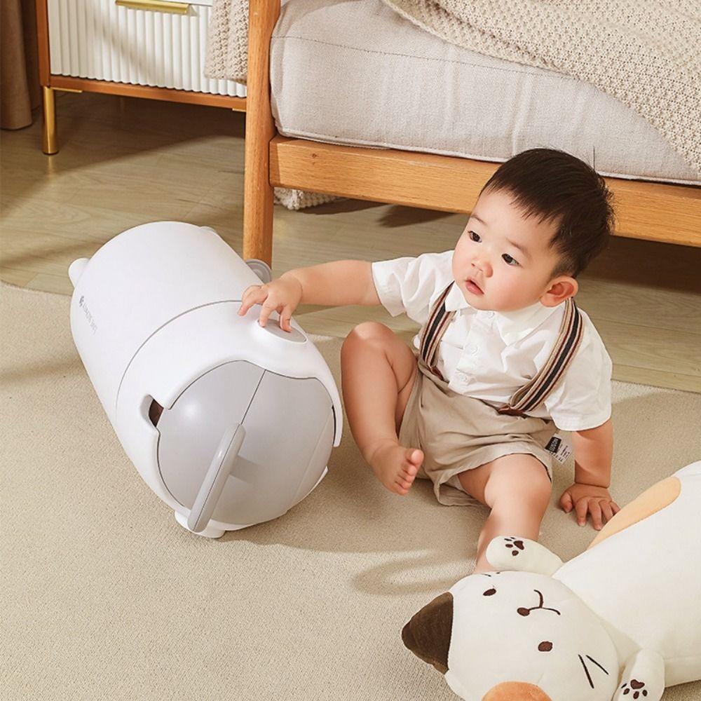 Large Capacity Diaper Trash Can with Lid Simple Trash Bin Portable Waste Can  Household