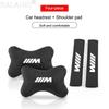 Car Headrest Rest Neck Pillow Cushion Seat Belt Shoulder Pad For BMW M E46 E90 E60 F10 F30 E39 E36 E87 G30 E92 Accessory sticker ysdn68