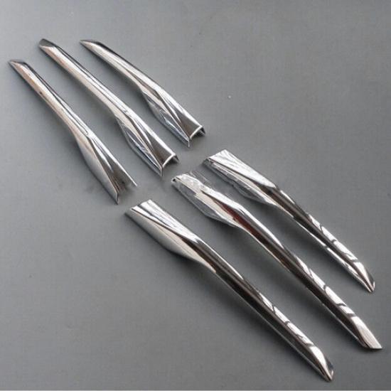 6pcs Chrome Front Fog Light Stripe Trim Fit For Cadillac XT5 2017-