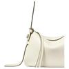 Tory Burch Romy Adjustable Shoulder Strap Leather Shoulder Bag Small Women shoulder bag Silver Cream 176674-921