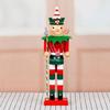 Wood Elf Nutcrackers with Candy Canes Designs Christmas Tabletop Tiered Tray Figurine for Collectors Ornament Gift