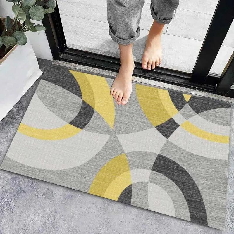 Entrance Door Mat Home Decoration Bohemian Ethnic Carpet Modern Geometric Cartoon Print Non-slip Absorbent Bathroom Kitchen Rug