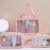 PU Kobiety Podróżna Torba Do Przechowywania Kosmetyczka Torba Na Makijaż Torby Podróżne Organizator Wodoodporna Kosmetyczka Przezroczyste Kosmetyczki