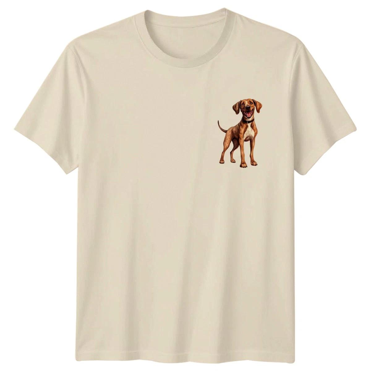 Happy Dog Illustration Dogs Animals Mens T-Shirt Womens Tee Graphic Unisex Top XXXL