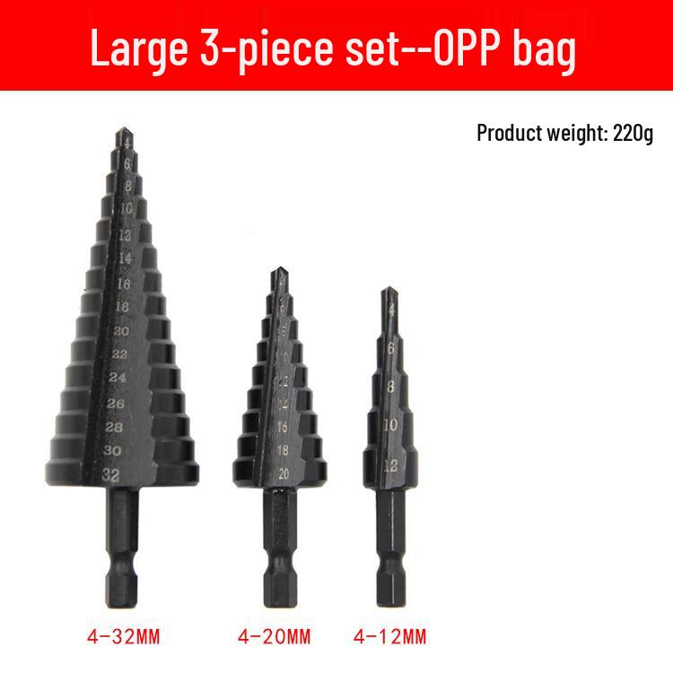 Hex Shank Step Drill Bit Set for Woodworking and Hole Enlarging