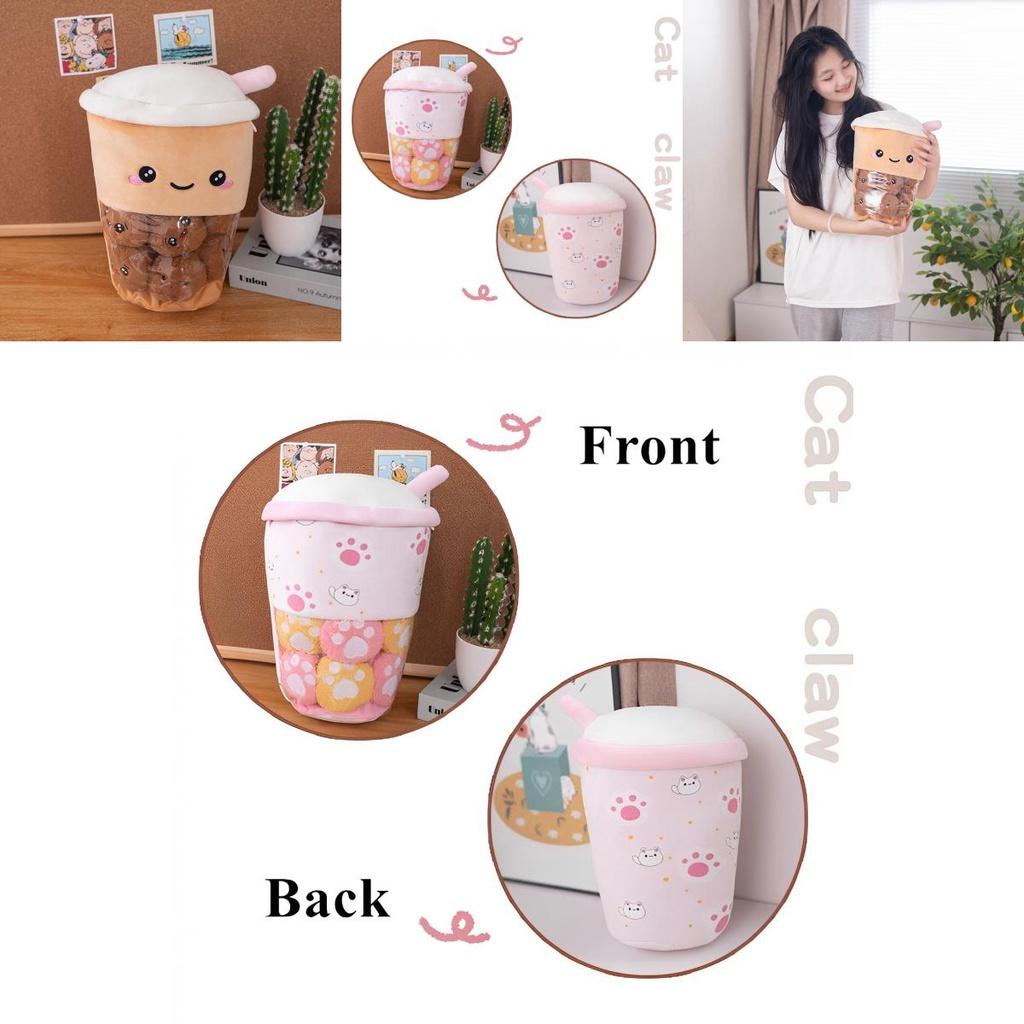 Bubble Tea Boba Cup Squishmallow Plush Toy Pillow Cushion Kids Birthday Gift