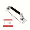 304 Stainless Steel Shower Handle with Non-Slip Silicone Grip,12/16 Inches PEnhances Bathroom Safety for Elderly & Disabled