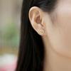 925 Sterling Silver 0 .5ct Round Cut Vvs1 Real Yellow Moissanite Diamonds Wedding Engagement Stud Earrings Fine Jewelry