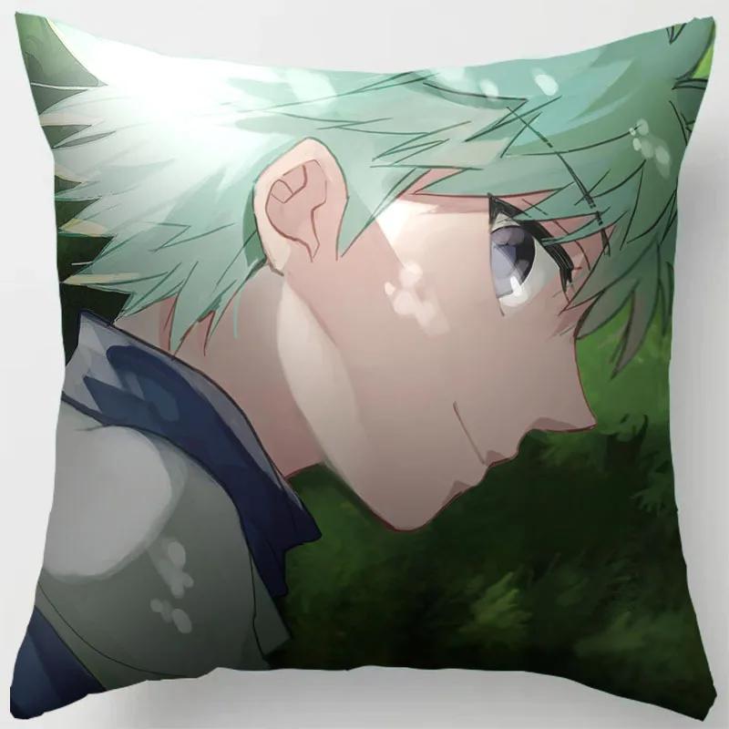 45CM Anime HUNTER Hisoka Kurapika Killua Zoldyck Druck Kissenbezug Wohnzimmer Zuhause Sofa Auto Dekoration Kissenbezug Kissenbezug