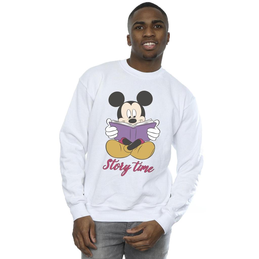 Disney Mens Mickey Mouse Story Time Sweatshirt