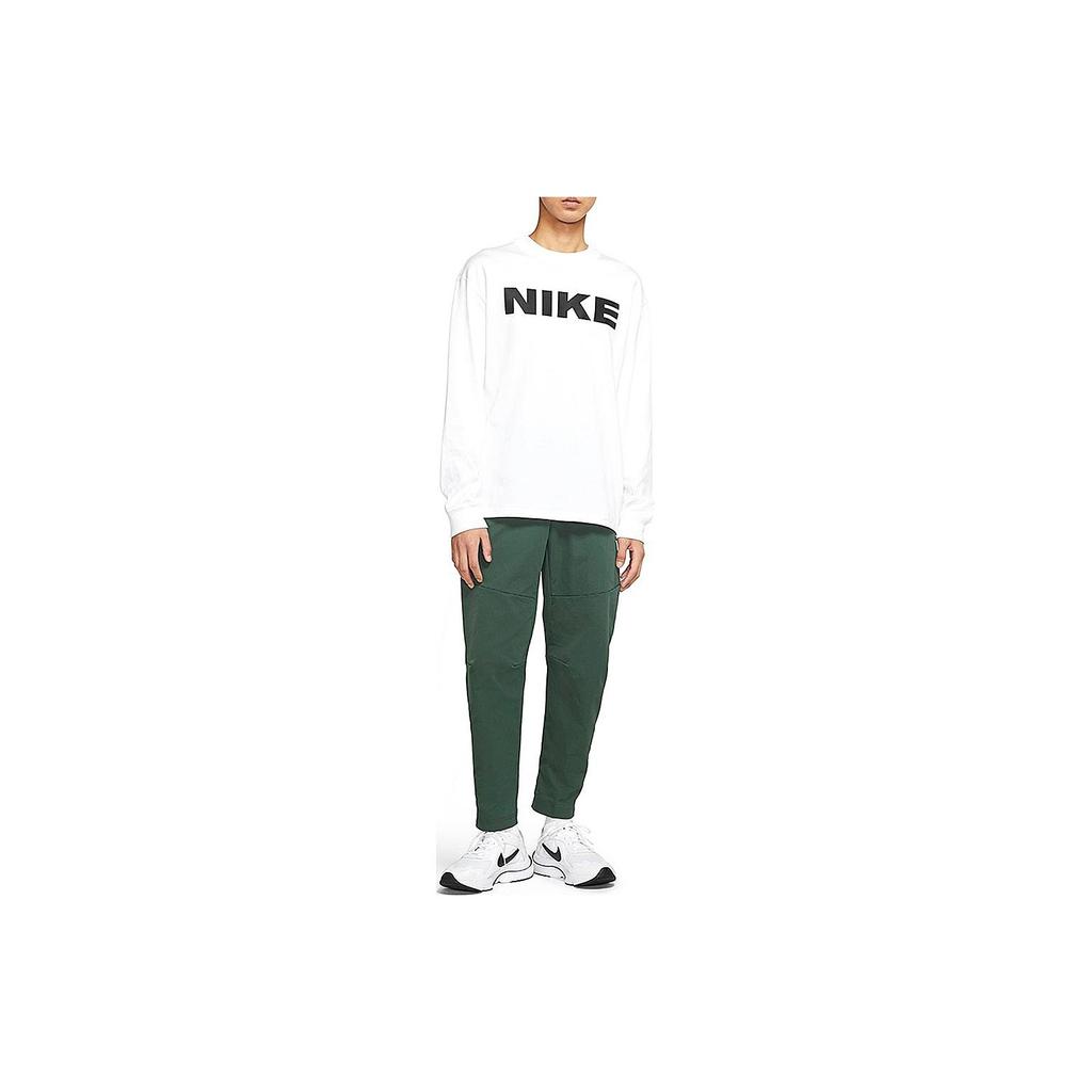 Nike Logo Embroidered Drawstring Straight-Leg Sweatpants Men Bottoms Green CU4484-337