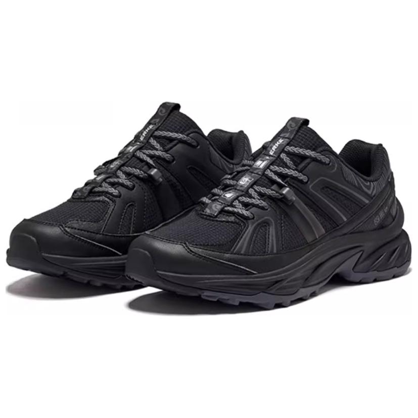 Hongxing Erke Hiking Shoes With Comfort, Shock Absorption, Non-Slip, And Rebound Men Sneakers Black 51124402108-003