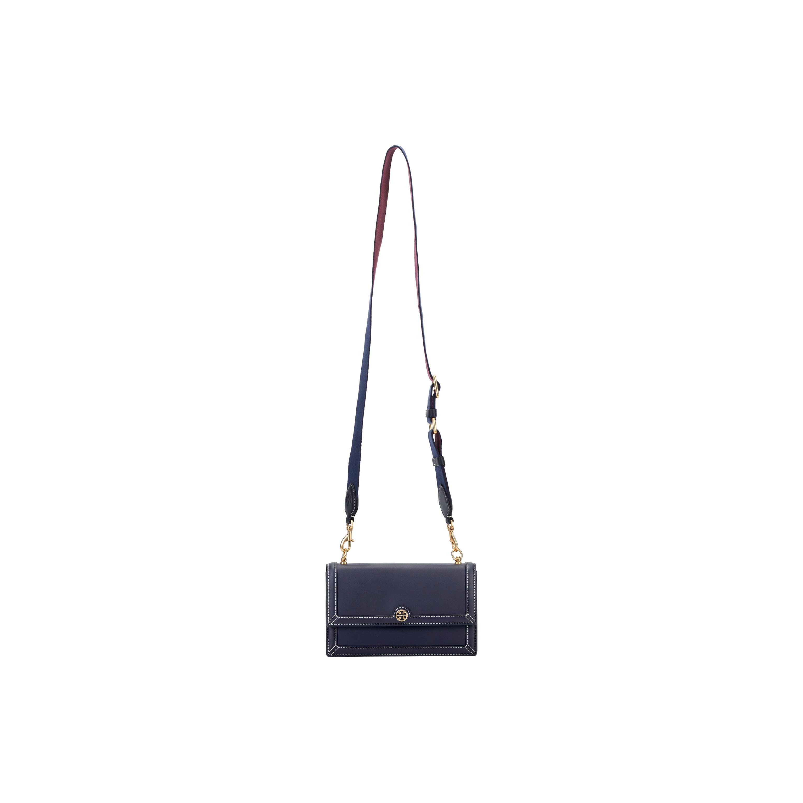 

Tory Burch T Monogram Leather Mini Shoulder Crossbody Bag Women bags Dark-Blue 84026-458 Basic Set (Bag+Dust Bag)