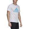 adidas Lässiges Sport-Rundhals-Kurzarm-T-Shirt Herren-Tops Weiß FT9735