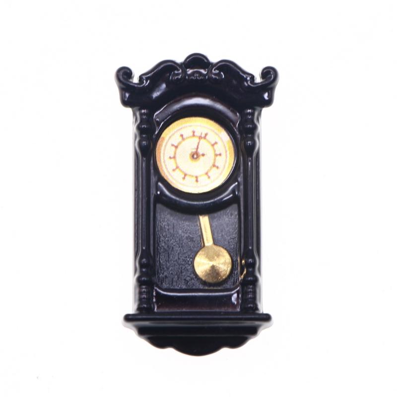 1/12 Dollhouse Vintage Simulation Wall Clock Model Living Room Clock Decor Home Micro Scene Accessories