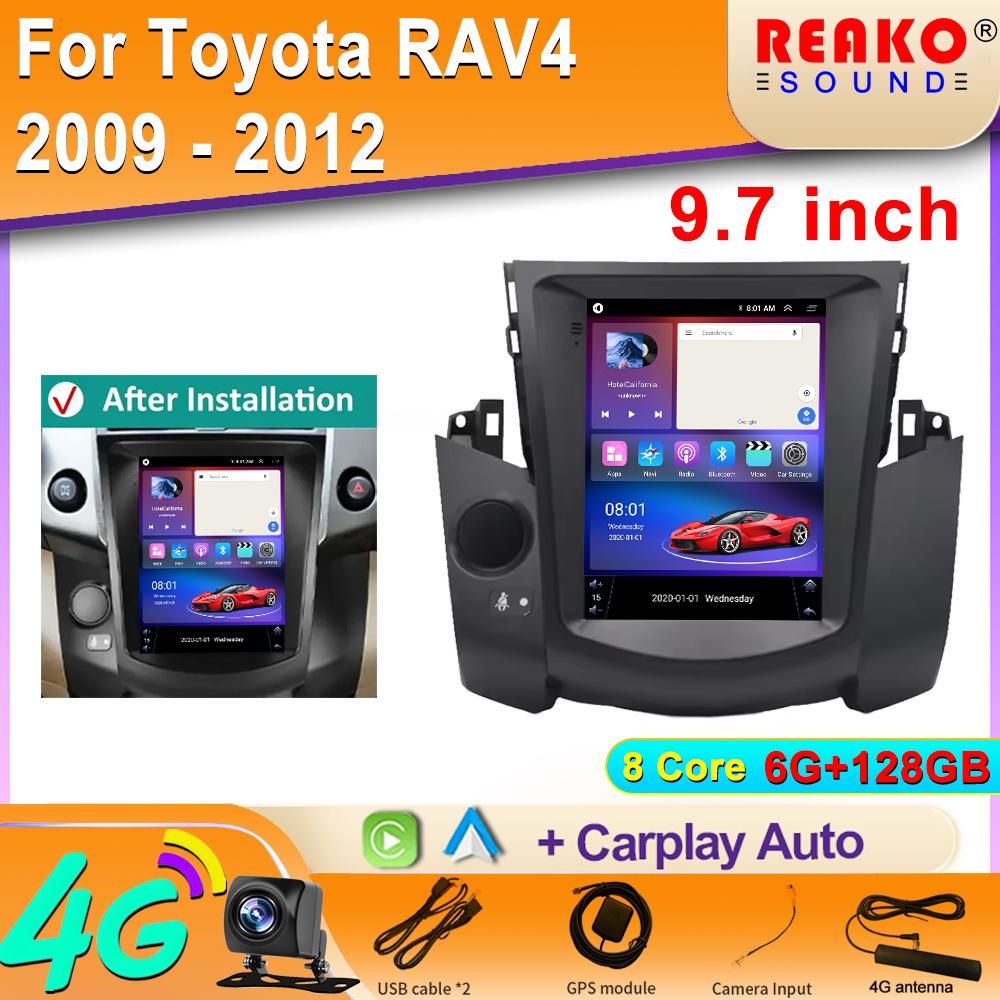 9.7" Android Vertical IPS Screen Tesla Style Car Radio For Toyoya RAV4 2009-2013 GPS Navigation Multimedia Video Player