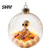 Halloween Hanging Decoration Glowing Sphere, Lighted Clear Ball Ornament, Cute Witch Seasonal Home Cat, LED for Indoor Mantel Party Decor Garden