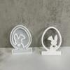Easter Rabbit Silicone Moulds Eggs Rabbit Candle Holder Epoxy Resin Casting Moulds for Candle Holder DIY Home Decoration