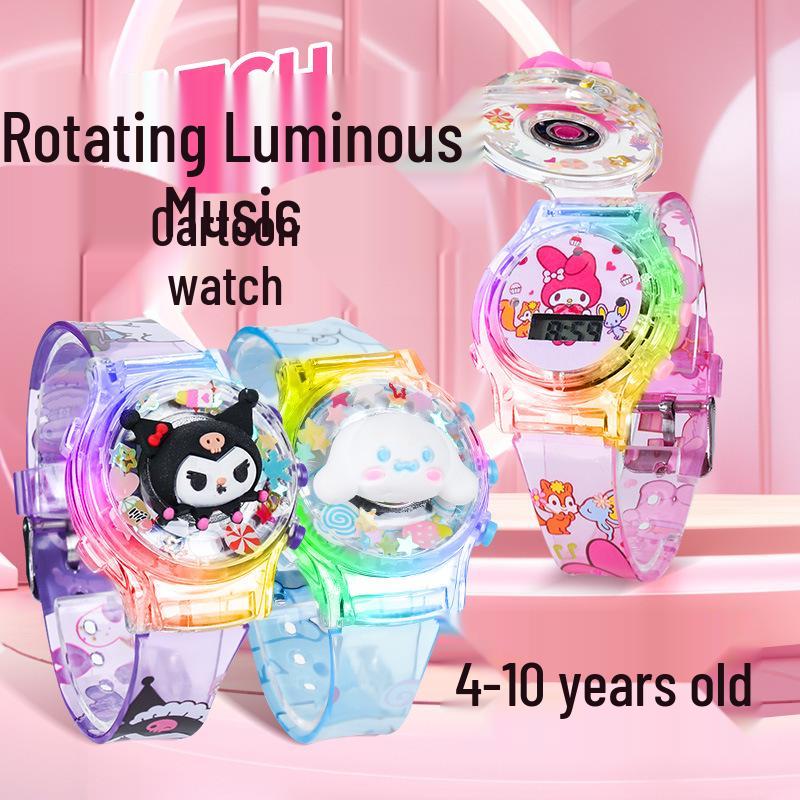 Rotating Luminous Music Cartoon Watch for Kids - TikTok Style