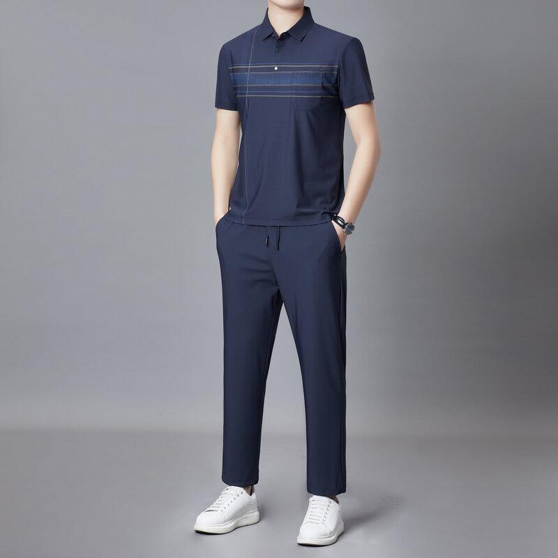 Firstview Men's Summer Short-Sleeve T-Shirt & Casual Pants Set FV26C1092