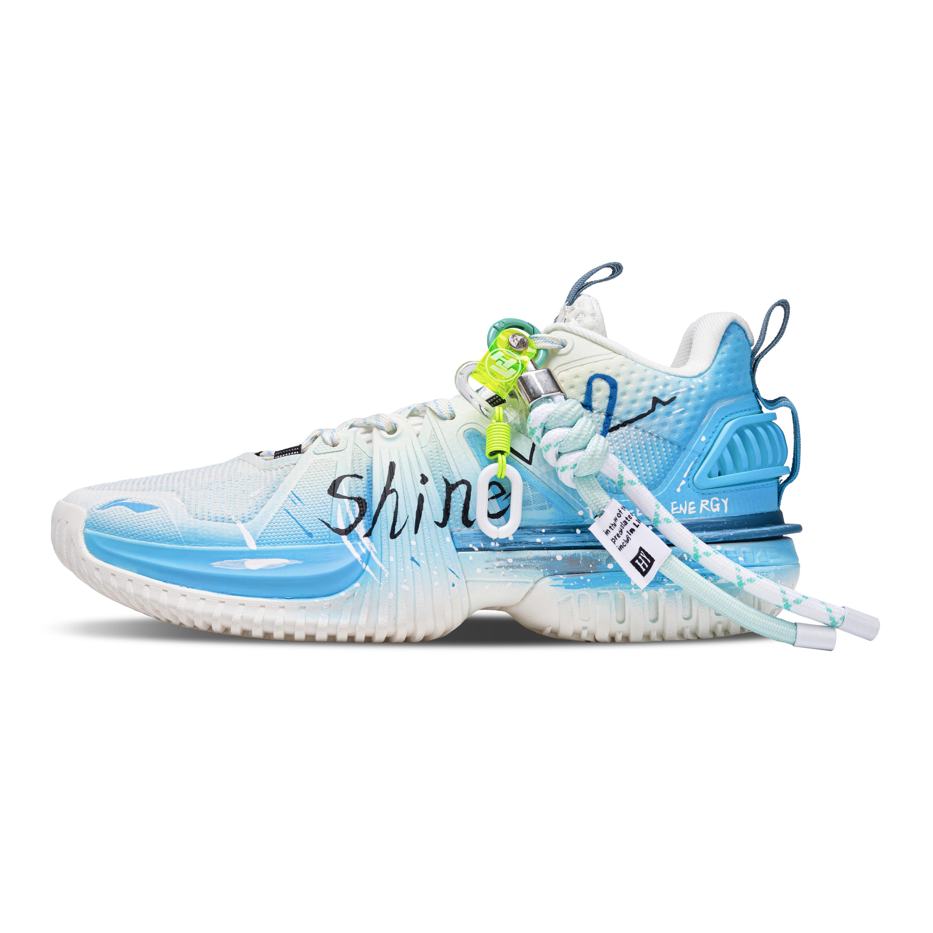 Li Ning Storm 2024 Износостойкие Нескользящие Низкие Баскетбольные Кроссовки Мужские Синие ABFU017-3(Команда727-) 43