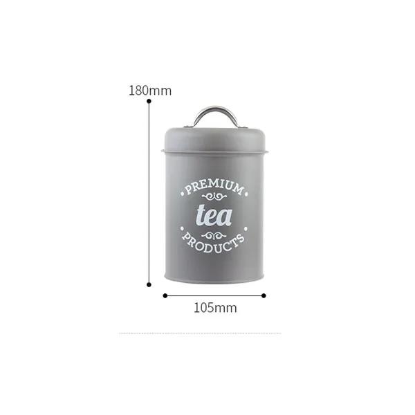 1.2L Storage Canister Jars for Tea Coffee Sugar, Vintage Metal Kitchen Food Storage Container Sealed Cookie Cans Kitchen Supply