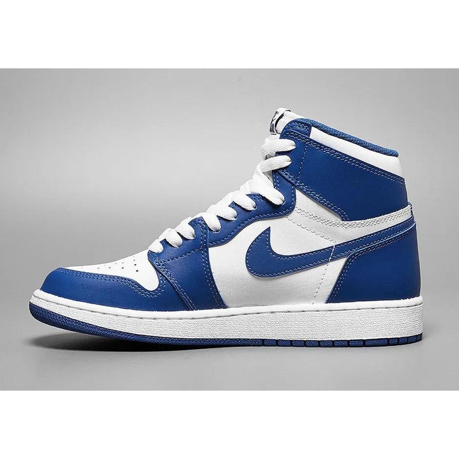 Air Jordan 1 High OG BG 'Storm Blue' (Unisex) White / Storm Blue Kids' Basketball Shoes 575441 127