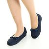 Kirsch Blute Portable Slippers with Room Grosgrain and Mini 3.5cm Heels, Shoes, Navy, Ribbon, KS35C-NS20 (L)