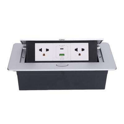Popup Desk Outlet 20W USB A C Quick Charging Concealed Popup Power Strip for Shopping Malls Home Renovations Dealerships Offices