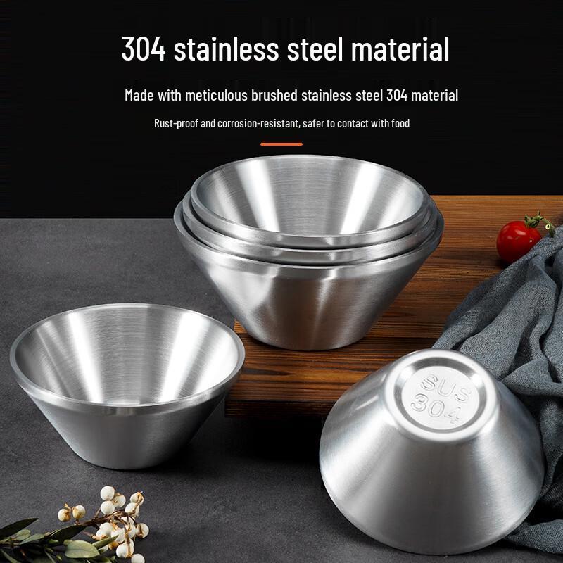 ZISIZ Korean Style Gold V-Shape Double-Layer Bowl