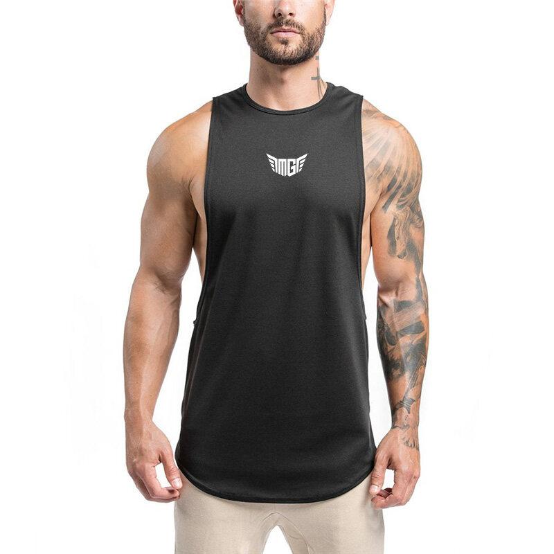 Muscleguys Brand Clothing Bodybuilding and Fitness Men Gym Tank Top Vest Muscle Stringer Sportswear Sleeveless