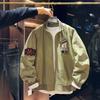 Men’s Trendy Korean Style Embroidered Flight Jacket - Autumn/Winter Fashion