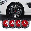 For Mercedes Benz AMG A B C E M R G S Class GLA GL CLA CES CLS SLK 4pcs 56/60/65mm Wheel Center Hub Cap Stickers Auto Accessorie