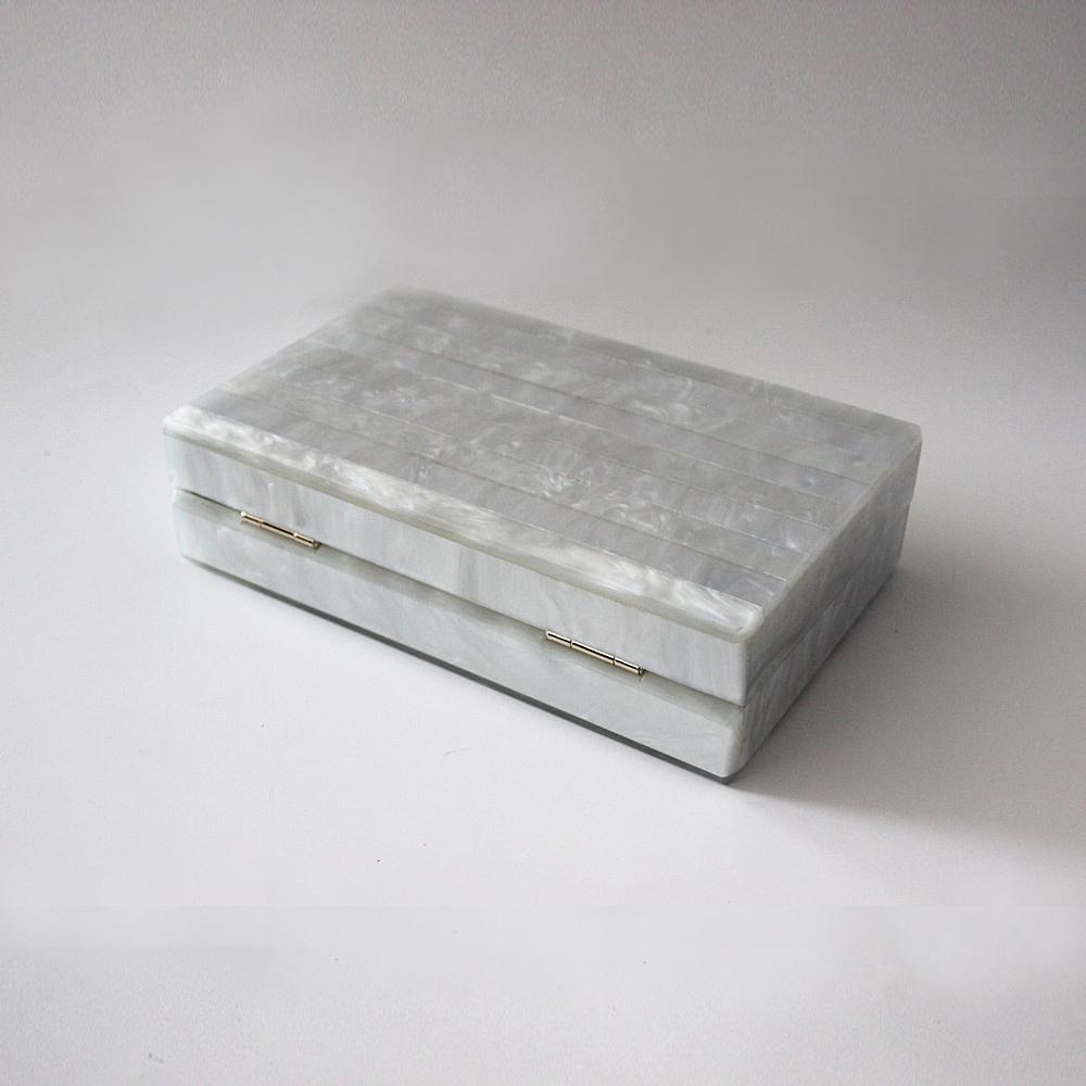 Neues Modeaccessoire, Party, Abschlussball, Damen-Abendtasche, Marmor, elegante, trendige Acryl-Handtasche, Nacht-Dinner-Handtasche, lässige gestreifte Clutch-Geldbörse