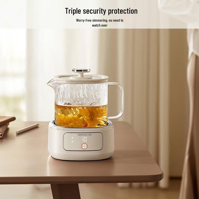 Joyoung Quiet 1L Glass Health Tea Kettle