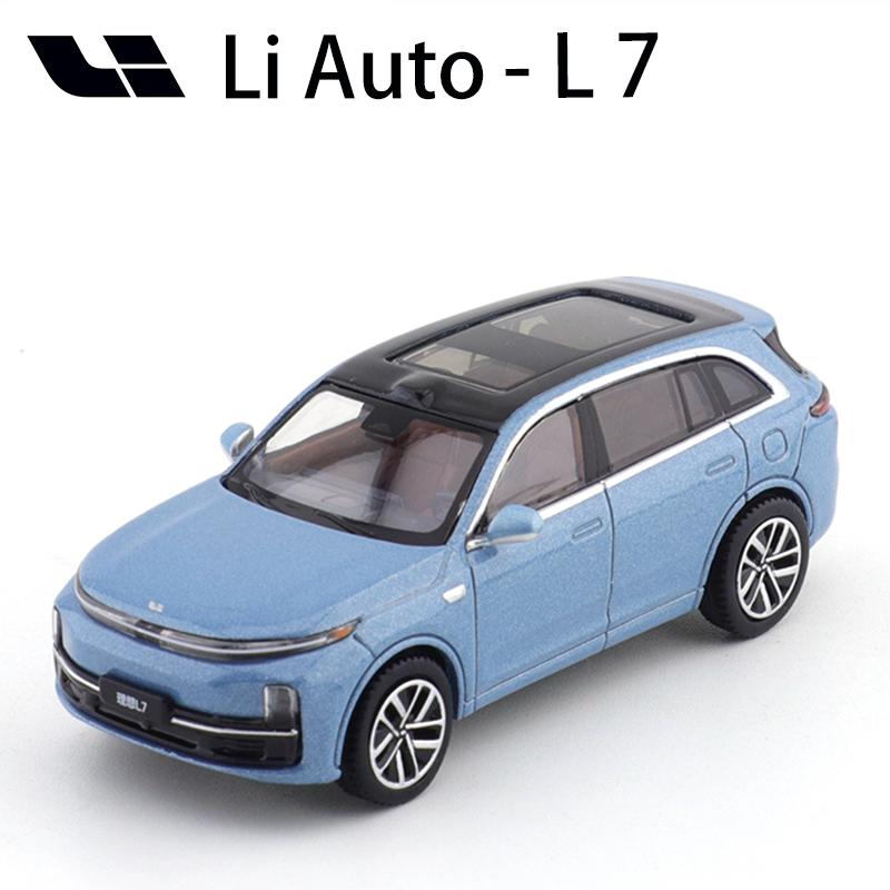 Li Auto L7 Car Model 1/64 Cars Alloy Motor Vehicle Diecast Metal Model Kids Toys for Boys Friends Gifts Collect Ornaments