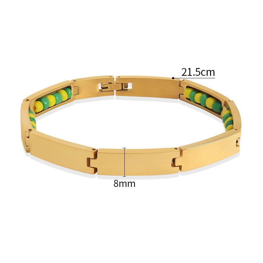 Браслет из бусин, браслет с титановой стальной застежкой, женский браслет, ювелирное изделие