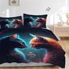 3pcs Anime Cat Lovers Bedding Set - Includes One Quilt Cover and Two Pillowcases (No Core) - Perfect for Bedroom and Guest Room Decoration,