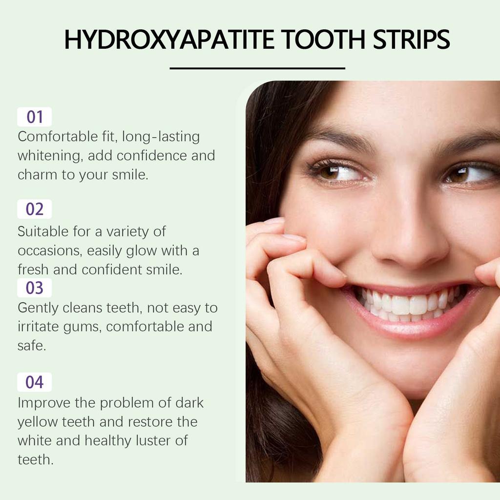 Hydroxyapatite Teeth Whitening  Patch, Multi Purpose Teeth Whitening Gel Teeth Whitening Agent Low Sensitivity Remove Yellow Teeth Teeth 7pcs