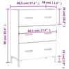 VidaXL Buffet blanc 69,5x34x90 cm bois d'ingénierie 827852