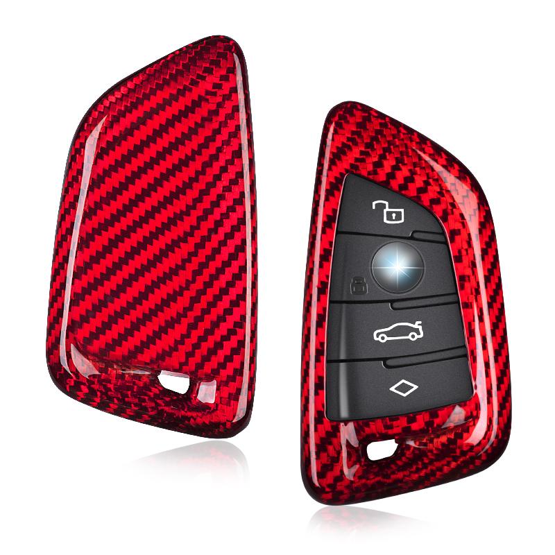 Key Fob Cover for BMW 2 Series 4 Series I4 M2 X4M 2024 Smart Key  Carbon Fiber Key Fob Case Shell Protector for BMW Smart Key
