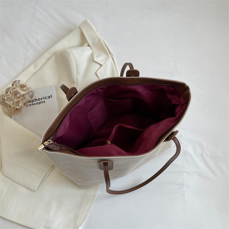 IELGY Ladies Tote Bag - Large Capacity One-Shoulder Canvas