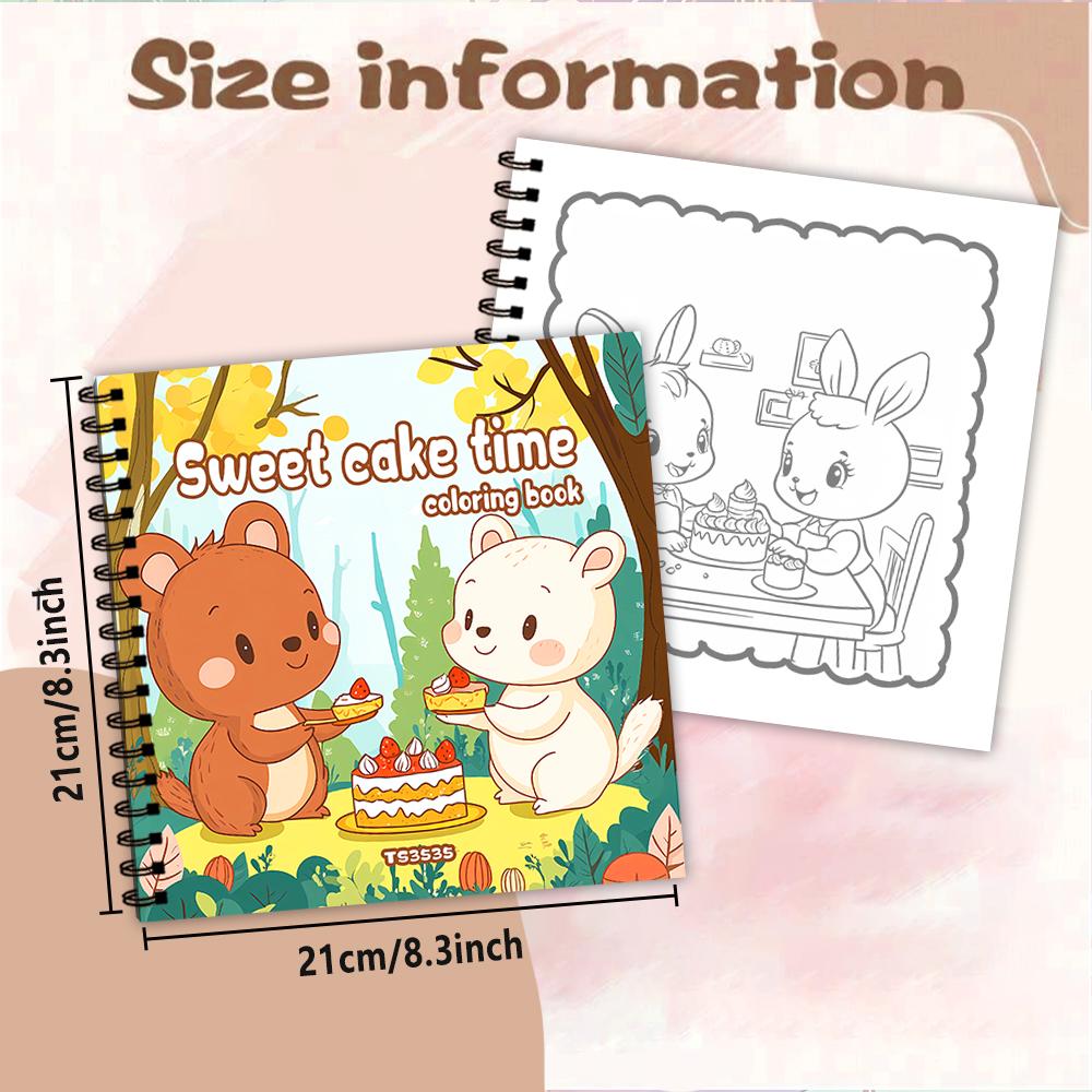 

1 шт., Книжка-раскраска с животными - Книжка-раскраска для подростков - 30 листов, 8,3x 8,3 дюйма, Снятие стресса для взрослых, Подарок на день рождения, праздник