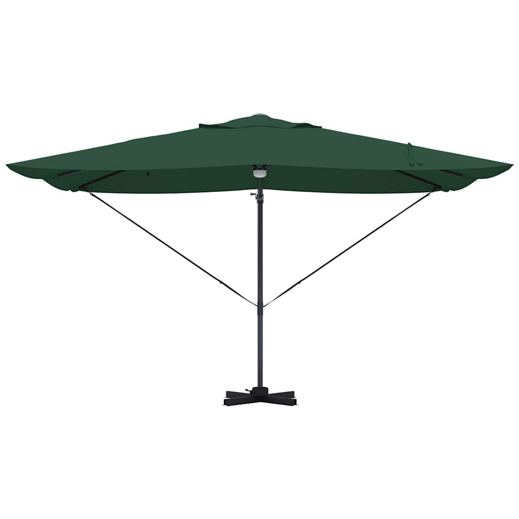 Green Sun Umbrella 351 x 250 x 253 cm Polyester and Aluminum